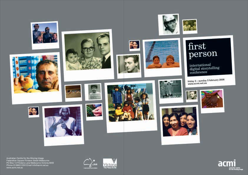 First Person International Digital Storytelling Conference brochure
