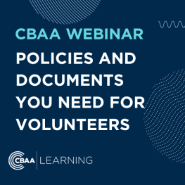 Policies and documents you need for volunteers - CBAA Webinar June 2023