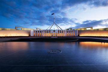 A photo of Parliament House in Canberra