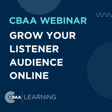 CBAA Webinar Grow Your Listener Audience Online