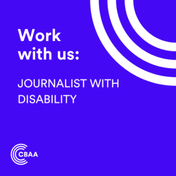 Work With Us - Journalist with Disability